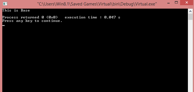 virtual function in C++
