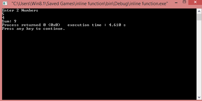 Inline function in C++ with example