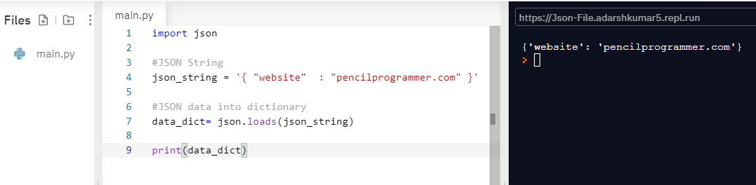 Read JSON String in Python