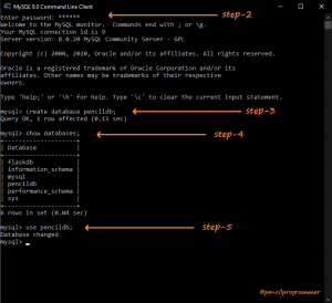 How To Create Database In Mysql Pencil Programmer