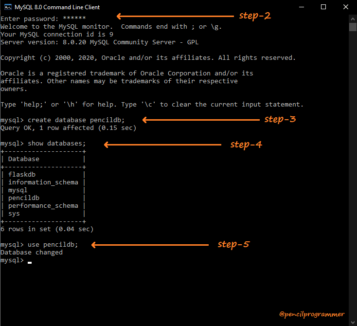 how-to-create-database-in-mysql-pencil-programmer