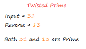 twisted prime number in java using function