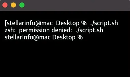 zsh shell permission denied